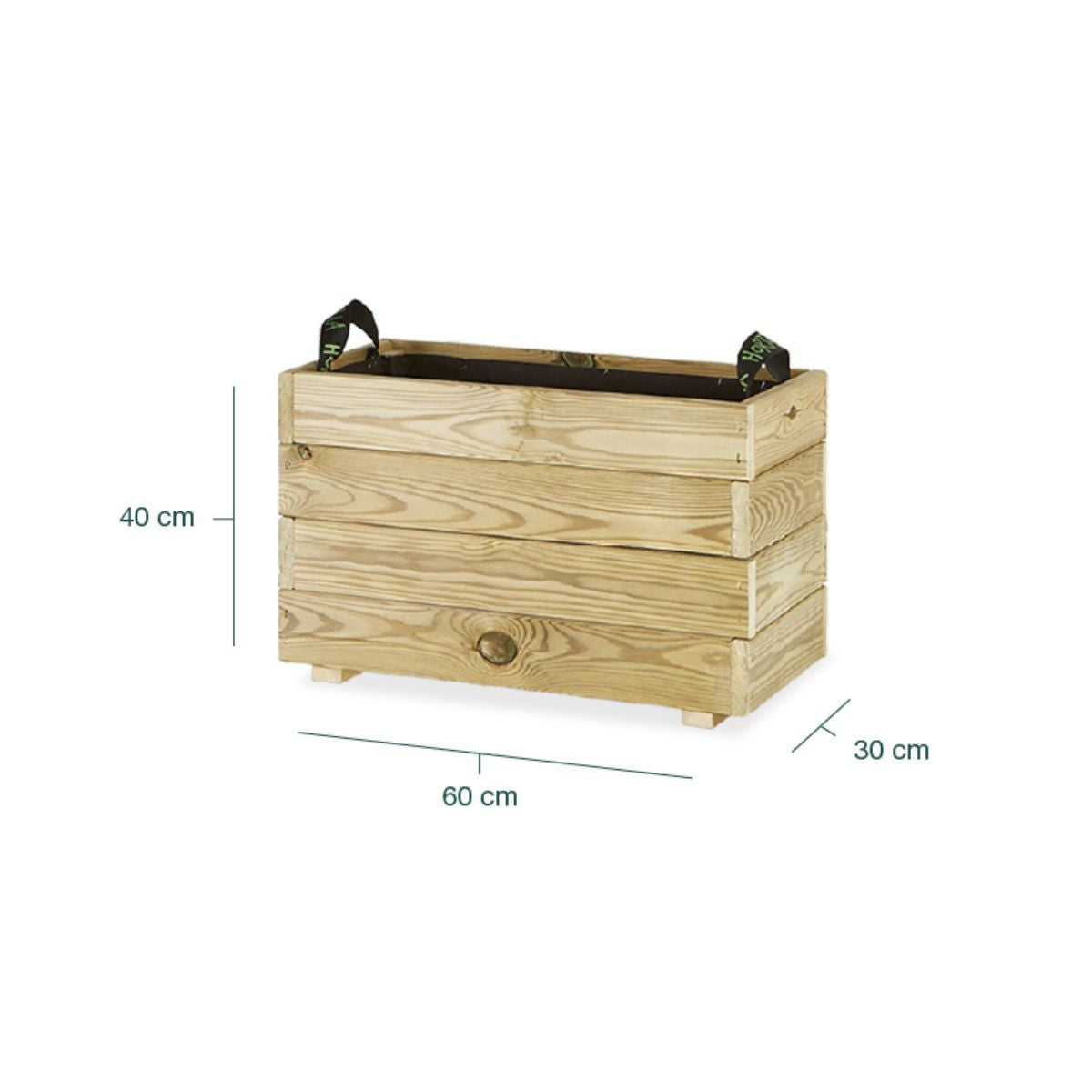Floreira retangular Ghio 60x30x40 Hortalia
