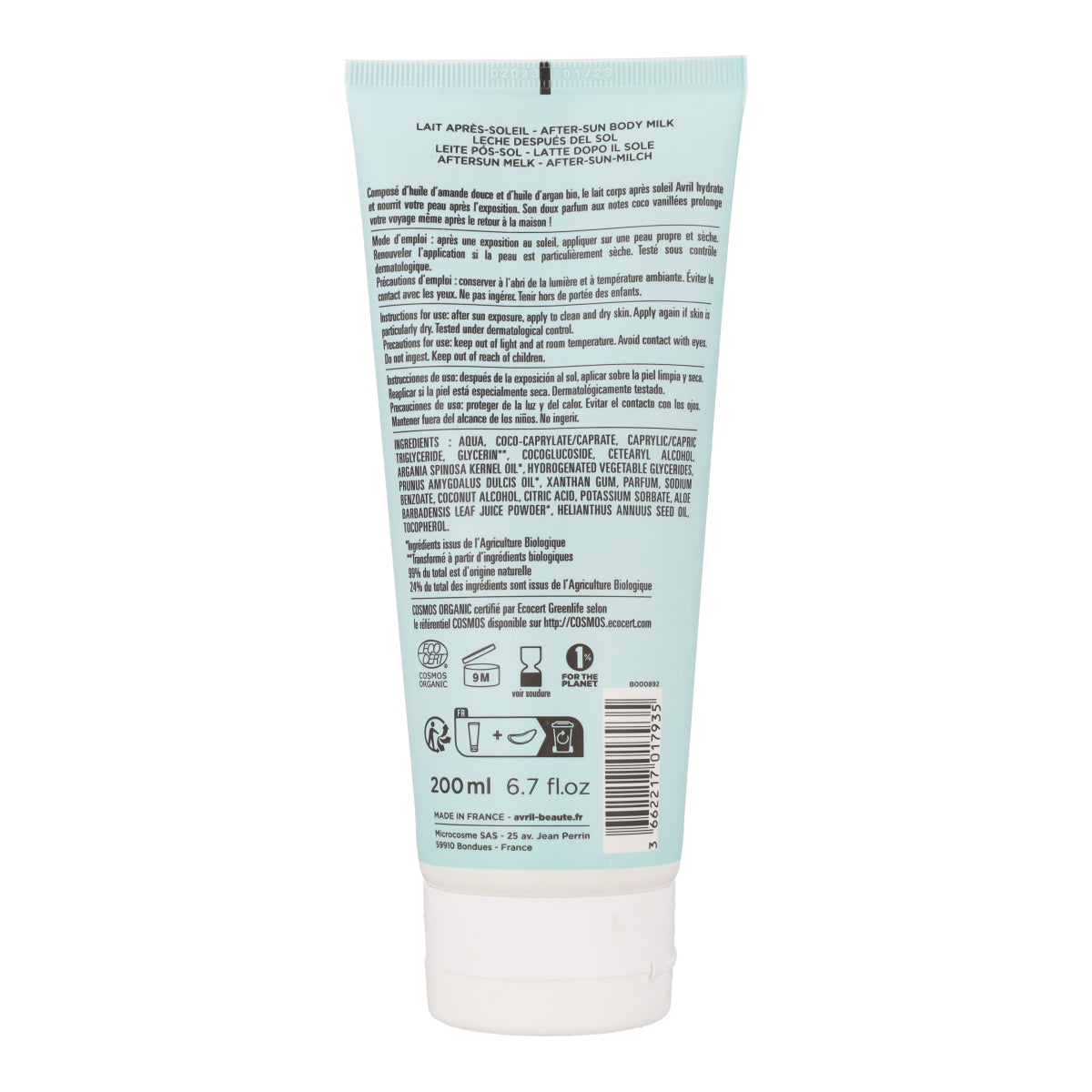 Creme pós-solar BIO Avril 200 ml