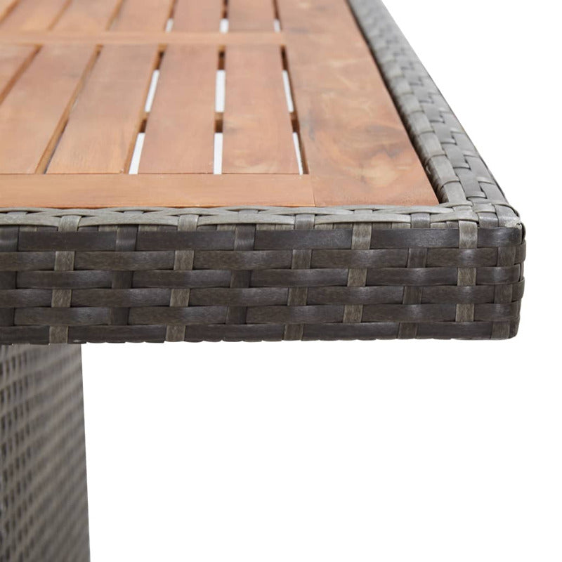 Vidaxl Set De Comedor De Jardín 9 Pzas Y Cojines Ratán Sintético Gris_5