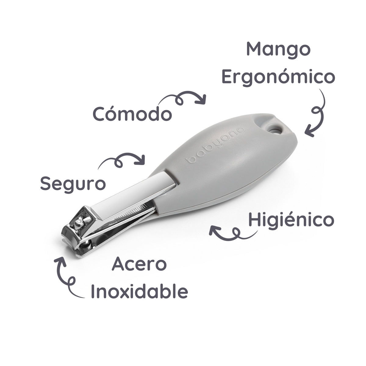 Babyono Cortauñas Para Bebés Mango Ergonómico_3