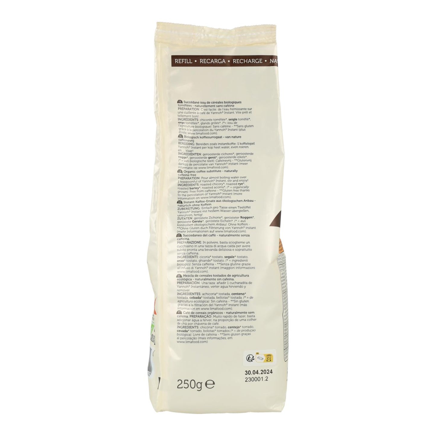 Café Instantâneo Yannoh Cereal ECO Lima, 250 g