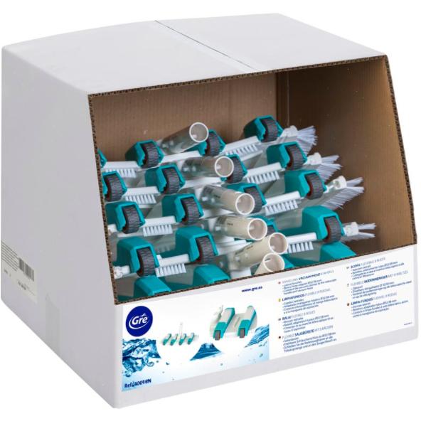 Limpador de piscina manual rotativo Gre de 8 rodas