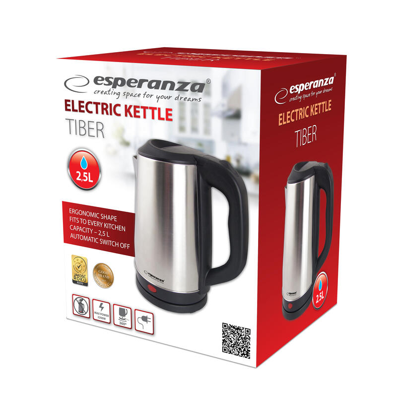 Hervidor De Agua Esperanza Tiber 2,5 L 2200 W Inox_1