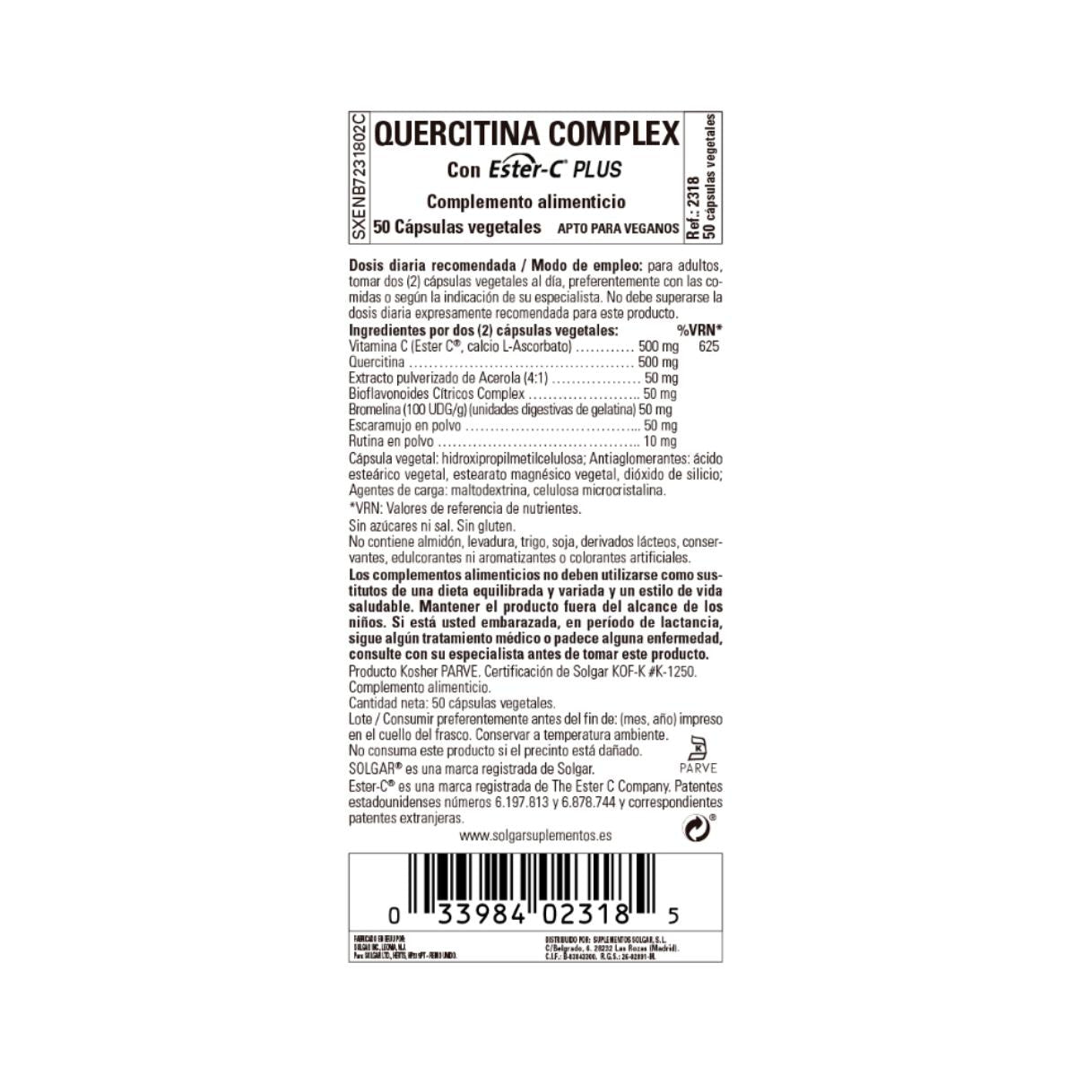 Pack 2 x Complexo de Quercetina, Solgar