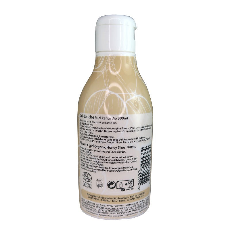 Gel de Ducha Ecológico de Miel y Karité Born to Bio 300 ml