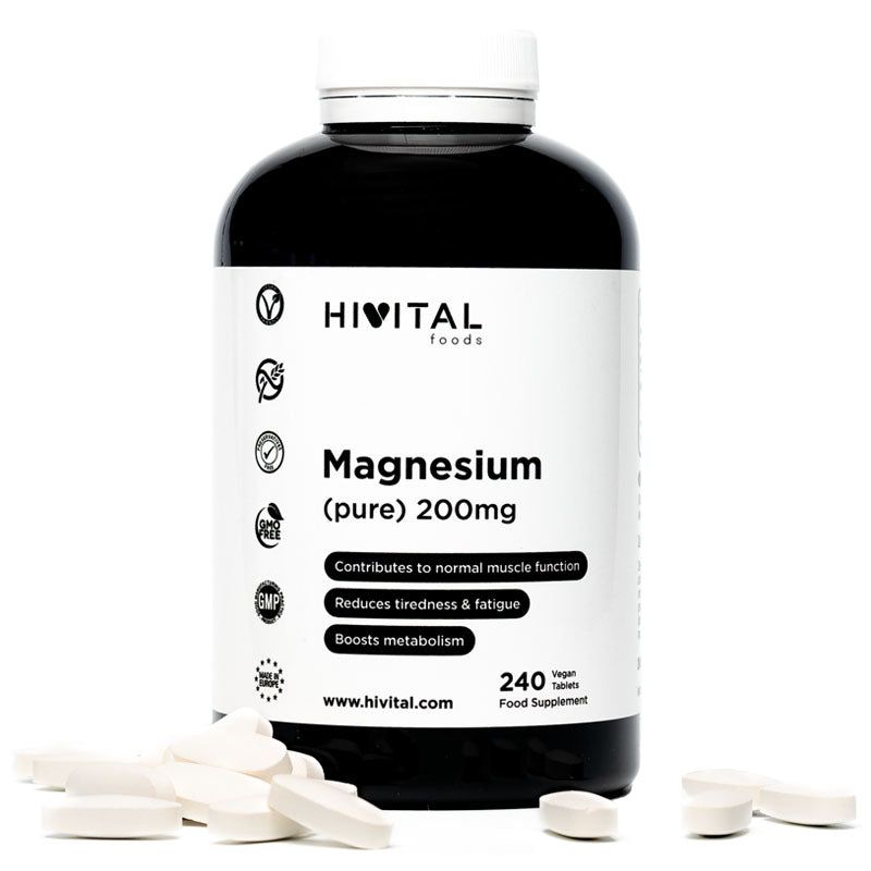 Magnésio 200 mg Citrato de Magnésio Hivital 240 comprimidos