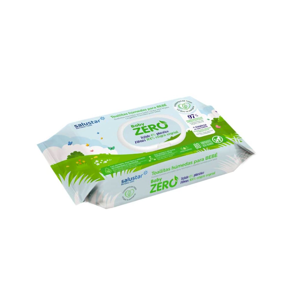 Toalhitas biodegradáveis Salustar para bebé 80 unidades