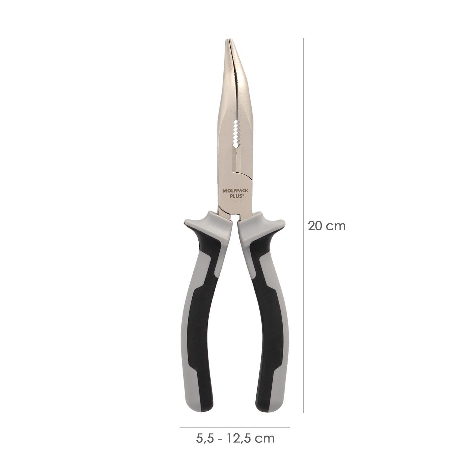 Alicates Boca Curva 200 Mm. Acero Cromo Vanadio Din-iso 5745 Alicates Punta Curva, Alicates Boca Curva Larga,