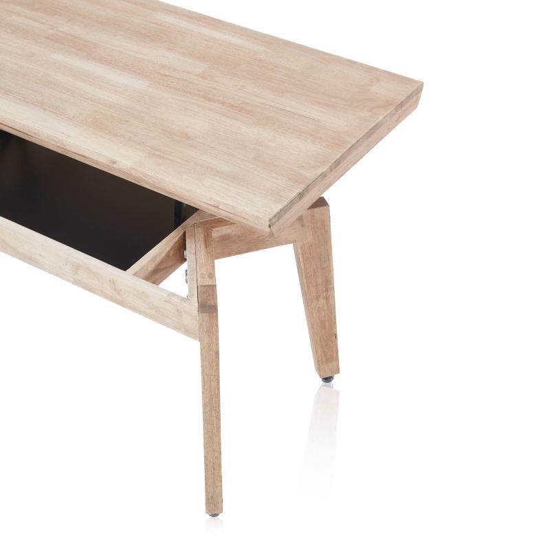 Mesa De Centro Elevable Kay Madera, Roble, 120 X 52/67 X 60_5