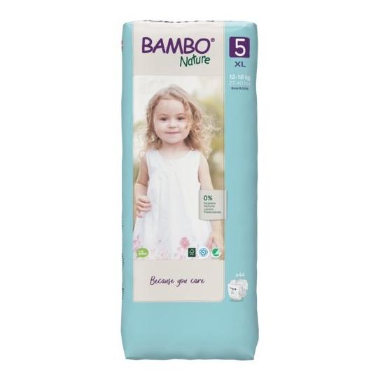 Fralda infantil T5 (12-18Kg) Bambo Nature 44 unidades
