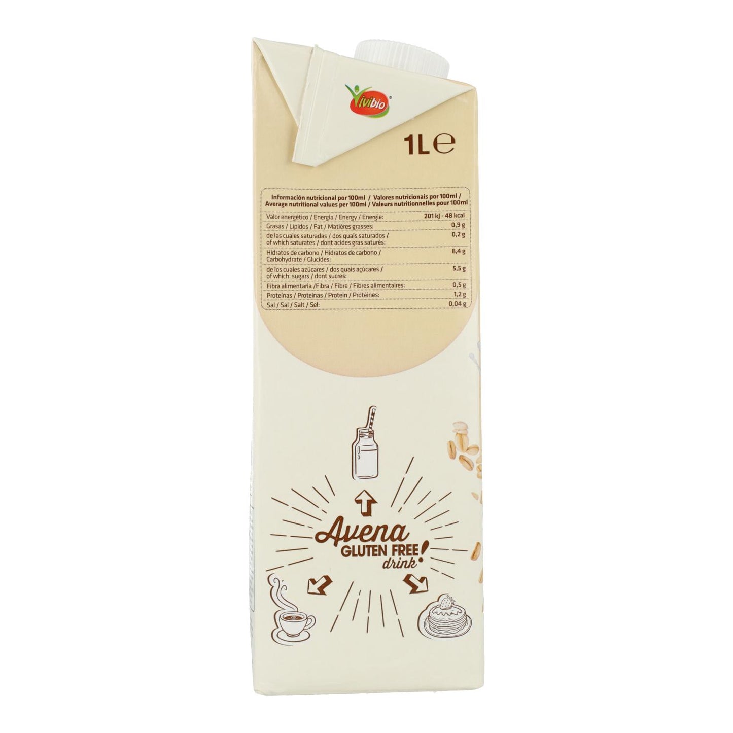 Bebida de aveia sem glúten Vivibio 1 L