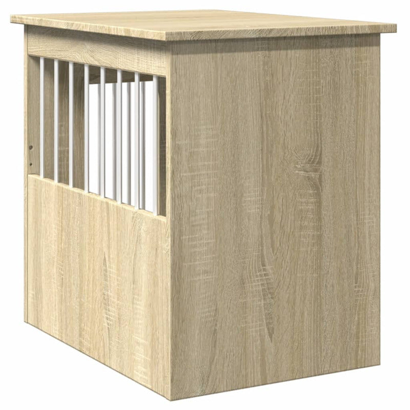 Vidaxl Jaula Para Perros Madera De Ingeniería Roble Sonoma 45x62x59 Cm_5