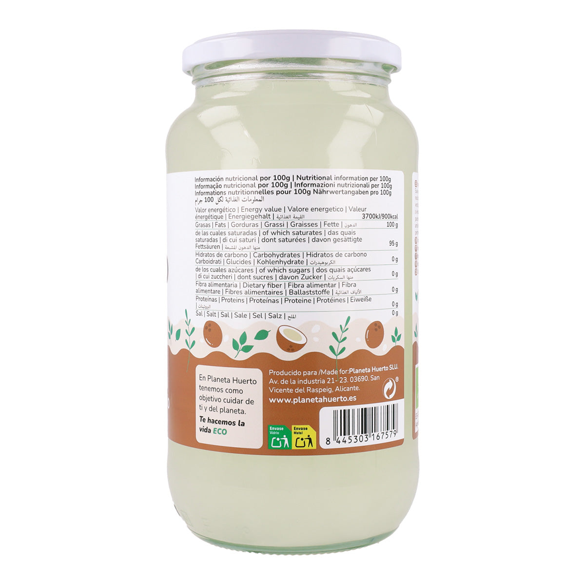 Planeta Huerto ECO Óleo de Coco 860 ml