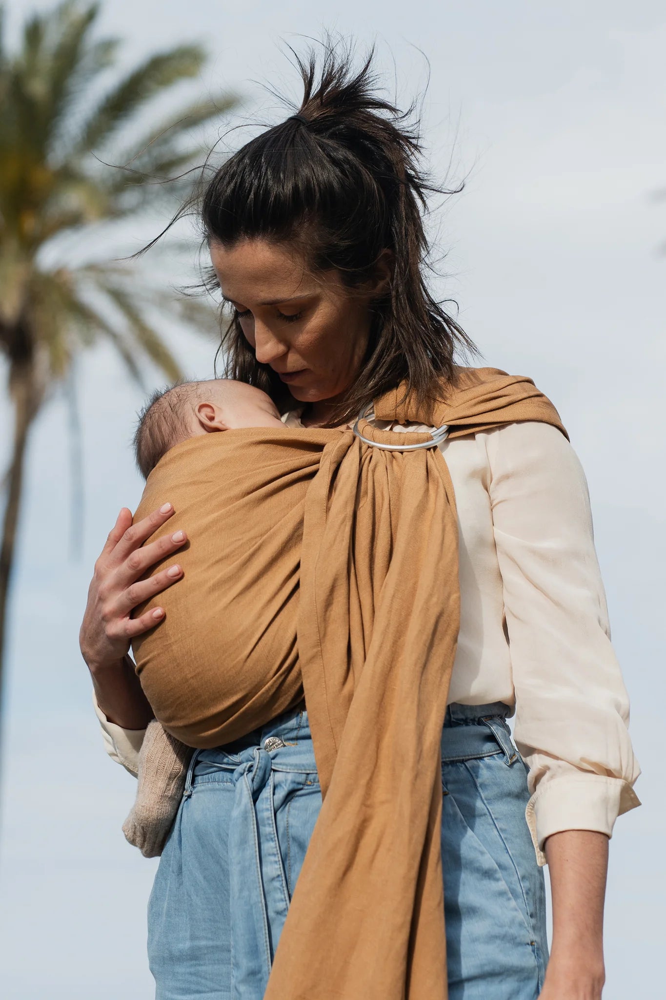 Bandolera Portabebé Boba Ring Sling Rye Brown_2