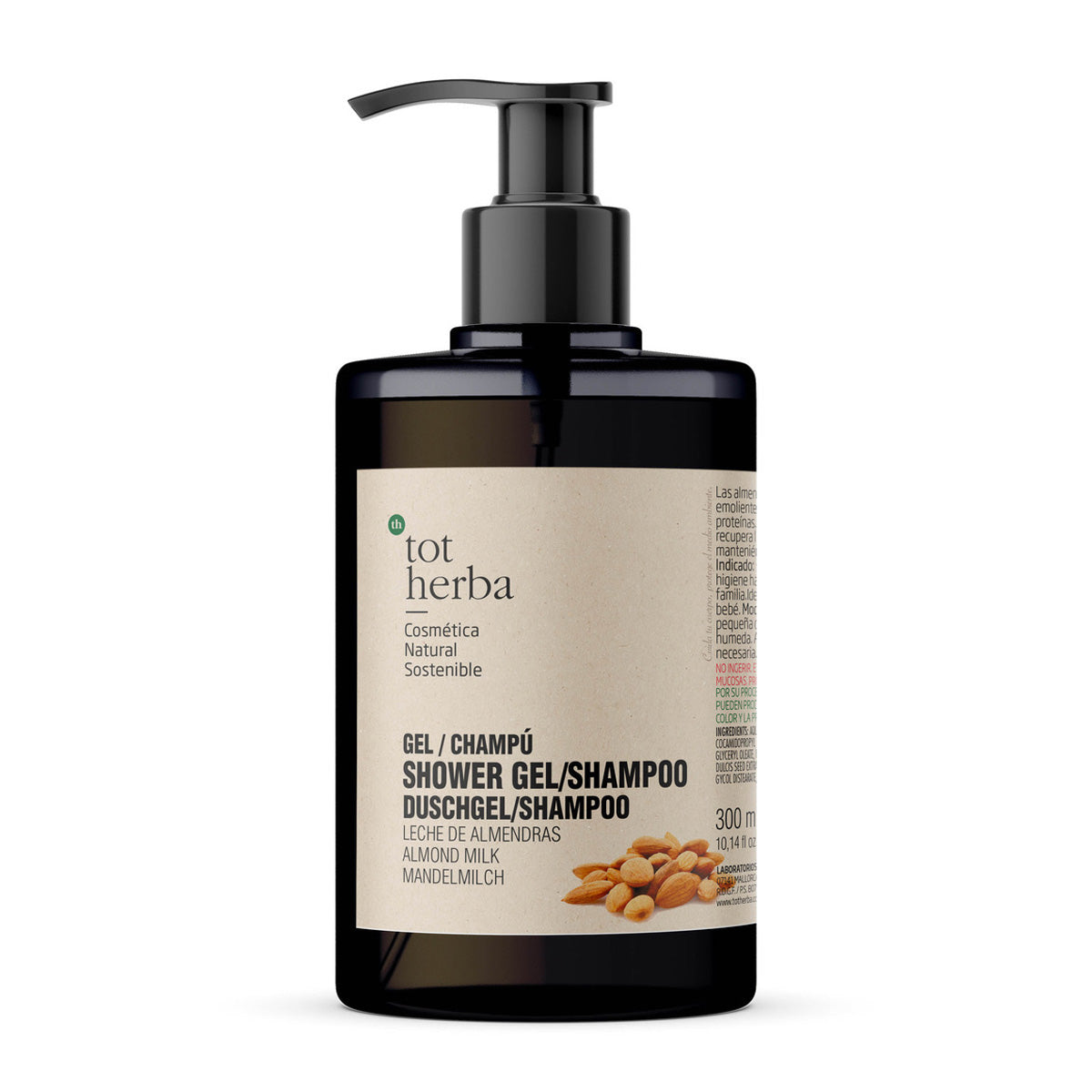 Gel Champô Leite de Amêndoas, Tot Herba, 300 ml