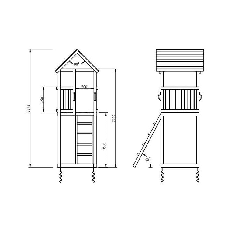 Parque Infantil Masgames Kiosk Xl Con Columpio Individual._5