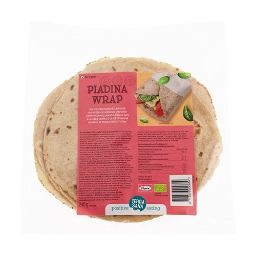 Wrap Piadina de Farinha de Trigo Integral e Aveia Terrasana 240 g