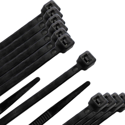 Brida Nylon 100%. Color Negro 4,5 X 280 Mm. Bolsa 100 Unidades. Abrazadera Plastico, Organizador Cables, Alta Resistencia