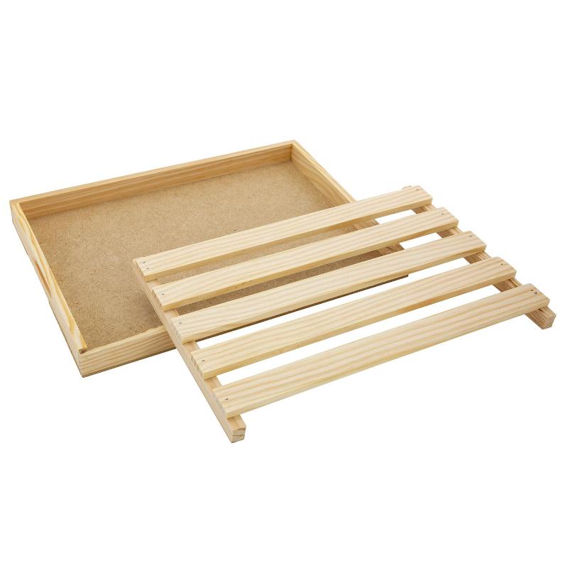 Tabla Corta Pan Madera Con Recoge Migas Oryx 32 X 22 Cm.