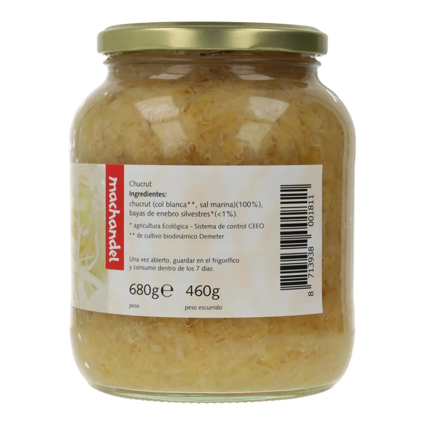 Chucrute biológico Demeter Machandel 680 g