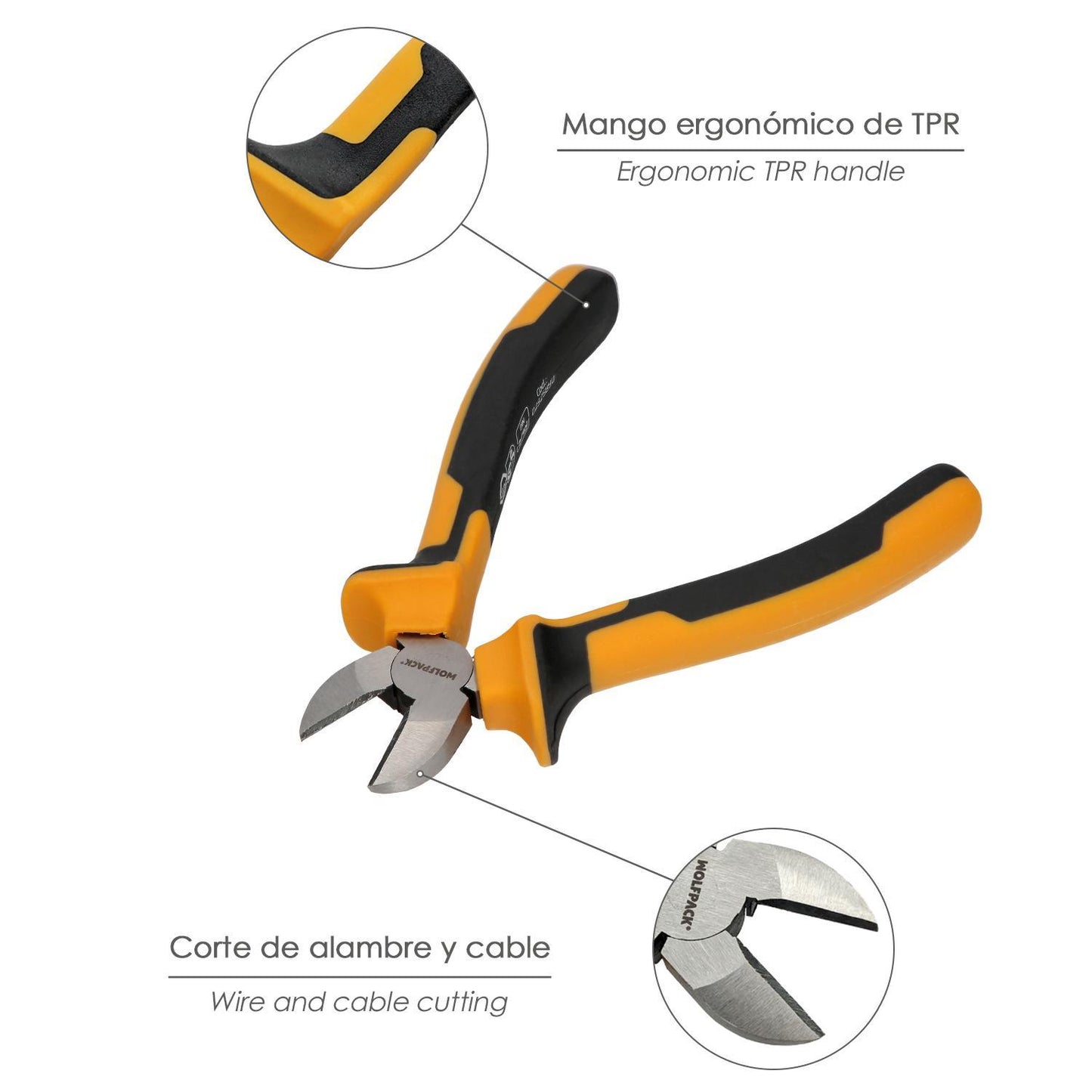 Alicates Corte Diagonal 150 Mm. Acero Din 5749 Pelacables, Corta Cables, Pelador Cables