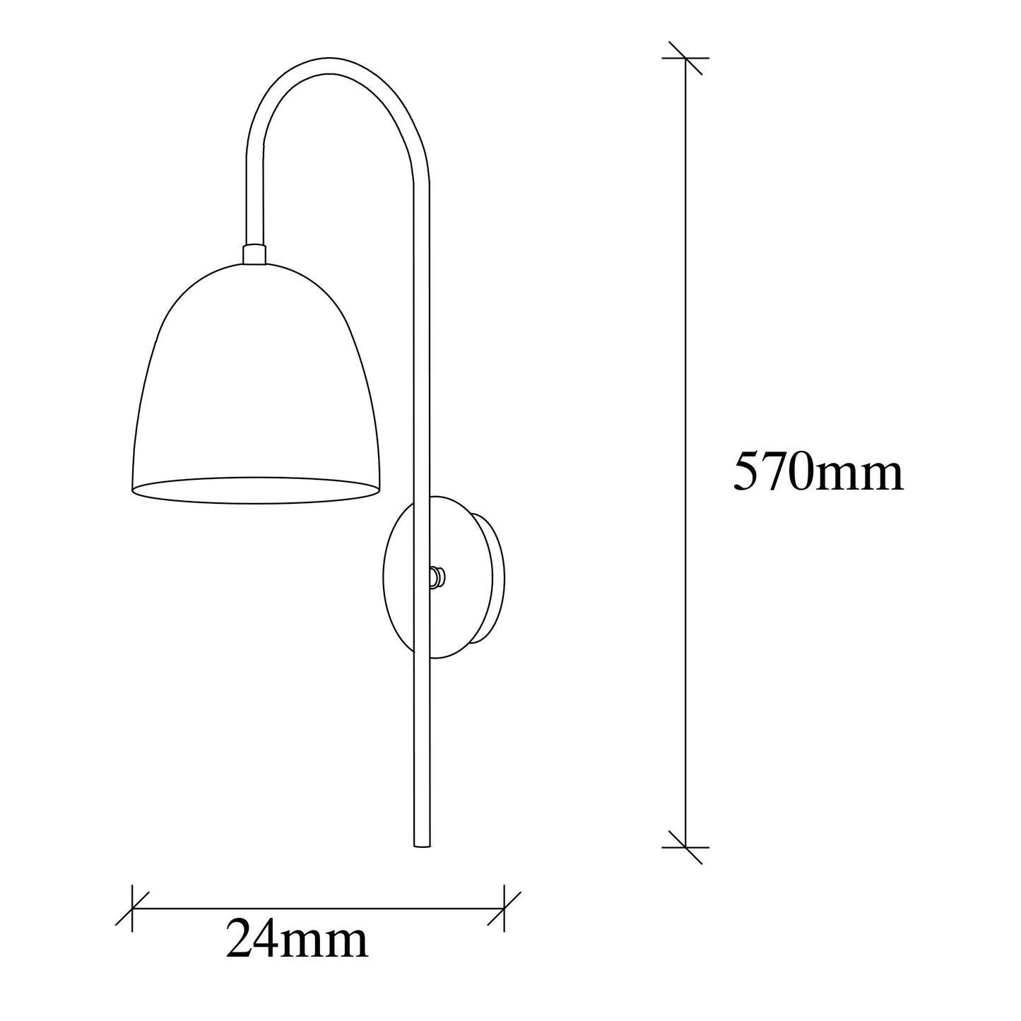 Aplique De Pared, Metal , Negro, 16x24x57, Casquillo E 27 Max 40 W_5