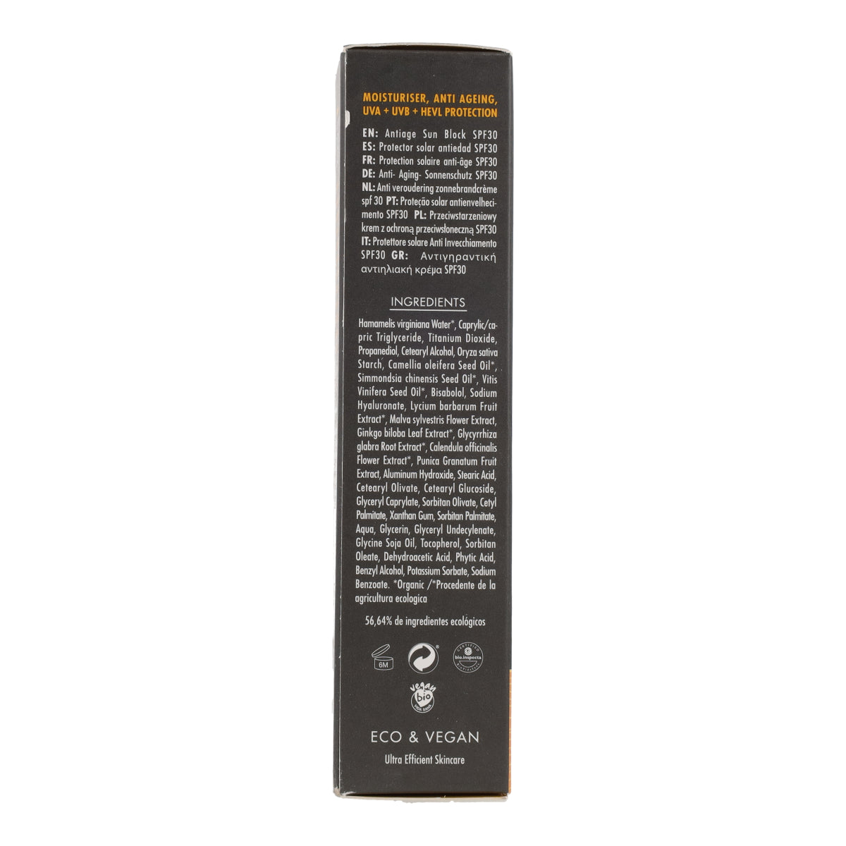 Protector solar antiedad ECO nacarado SPF 30 Eleven Obi 60ml