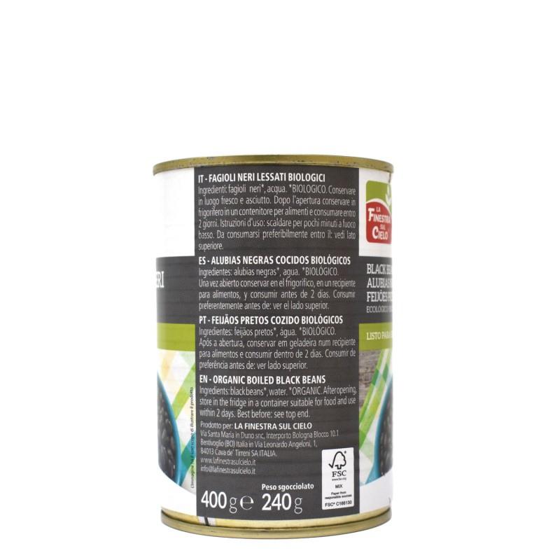 Feijão preto enlatado La Finestra Sul Cielo 400 g