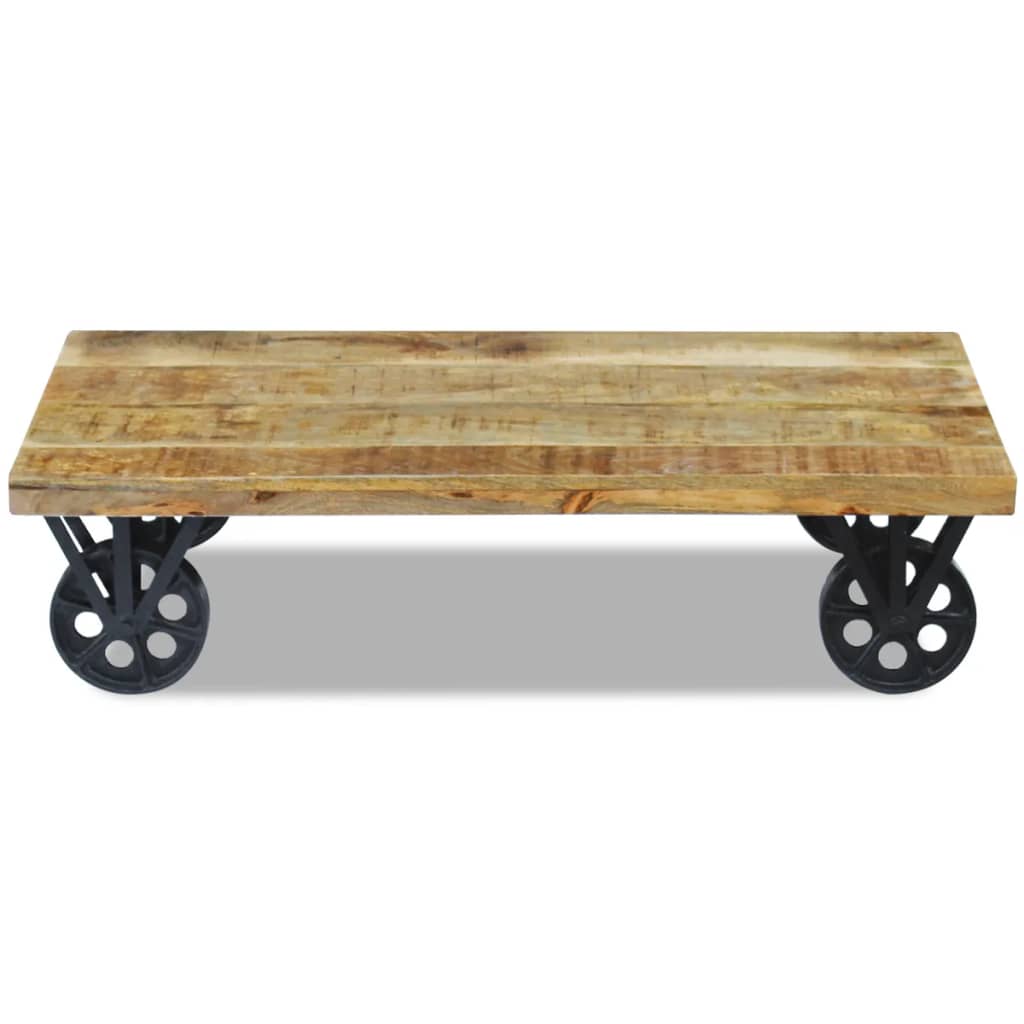 Mesa De Centro Madera De Mango 120x60x30 Cm_4