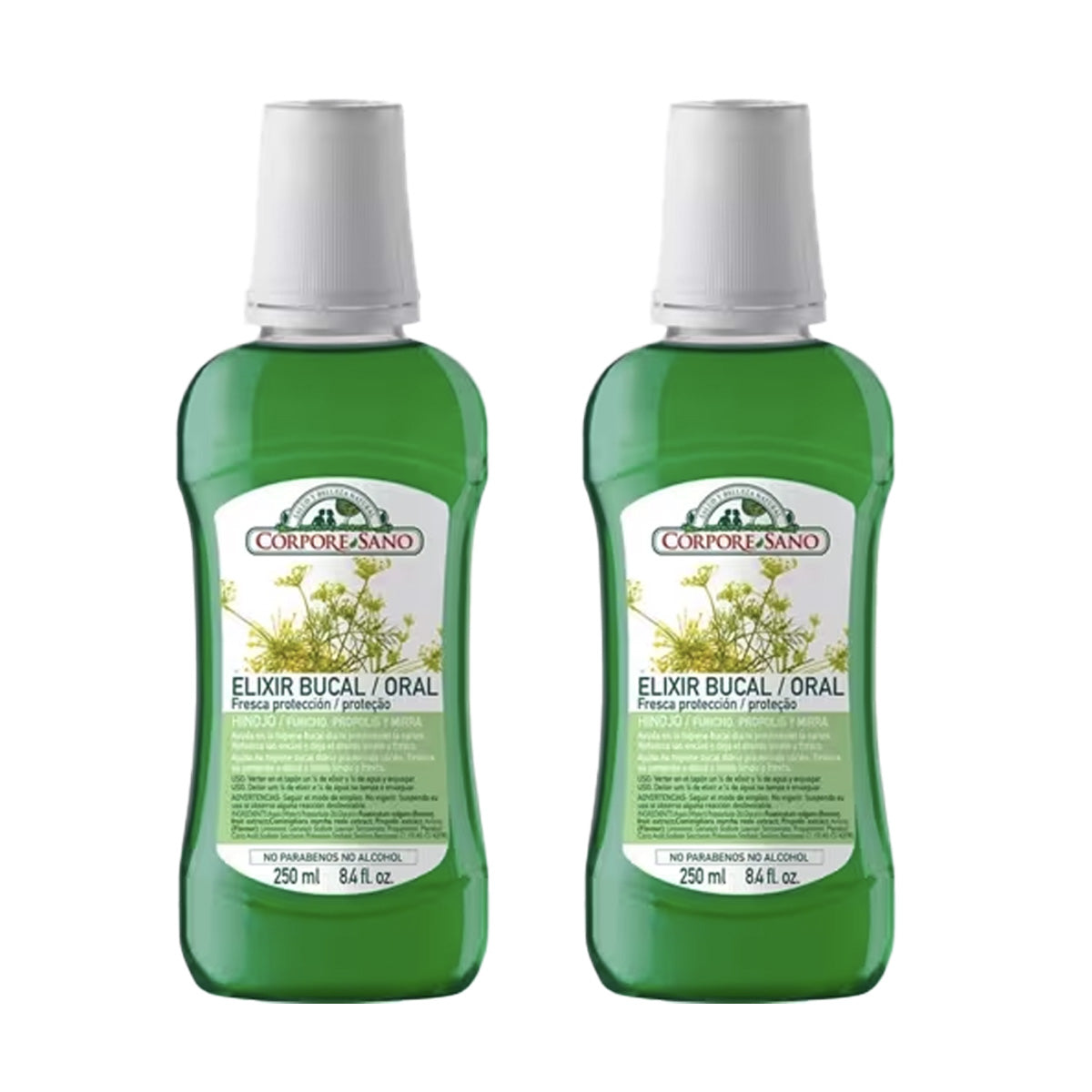 Pack 2x Elixir bucal própolis e hinojo Corpore Sano 250 ml