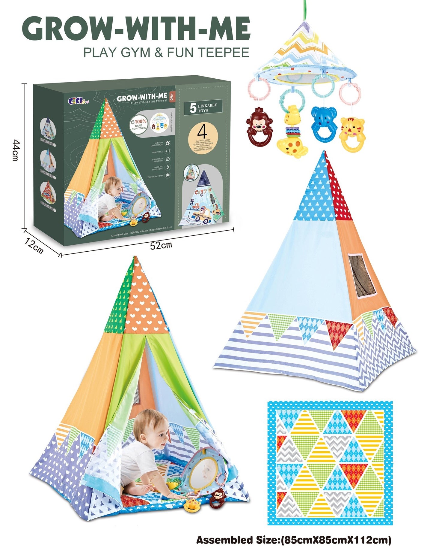 2 En 1 Manta De Actividades Tipi Party Time_1