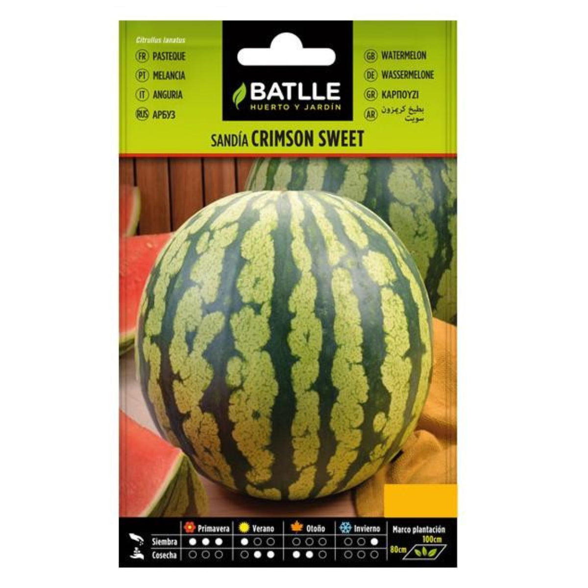 Sementes de melancia Crimson Sweet Batlle