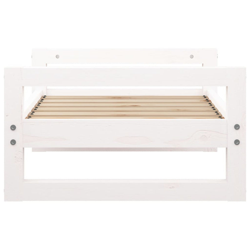 Vidaxl Cama Para Perros Madera Maciza De Pino Blanco 65,5x50,5x28 Cm_5