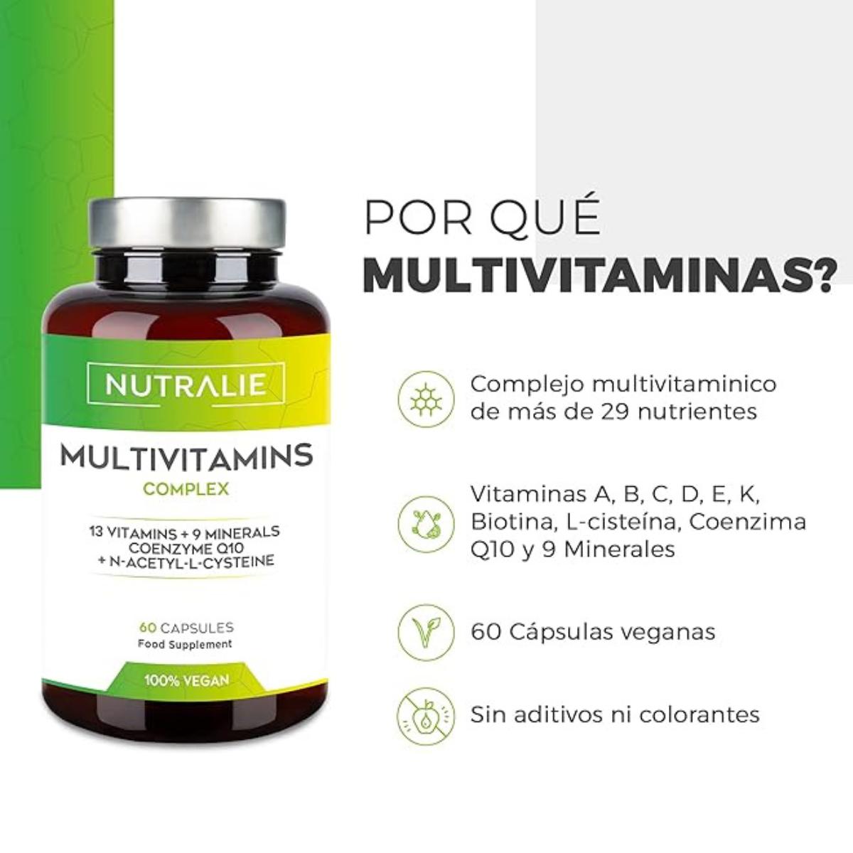 Nutralie Complexo Multivitamínico com 29 princípios ativos 60 cápsulas