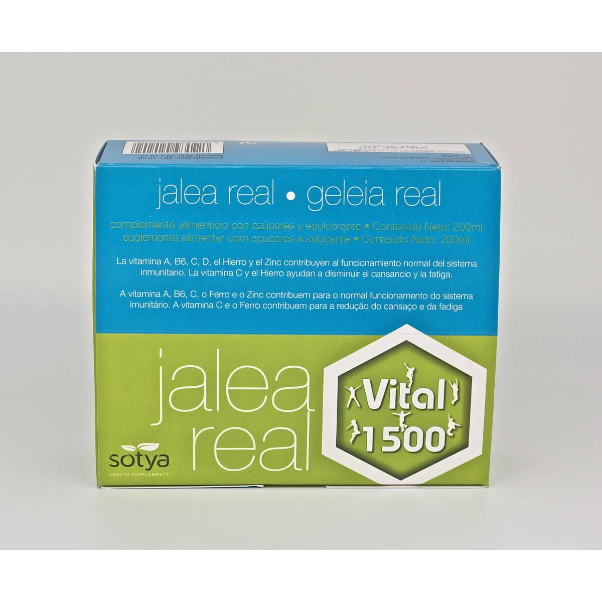 Royal Jelly Vital 1500 Sotya 10ml Ampolas de Vidro 20U