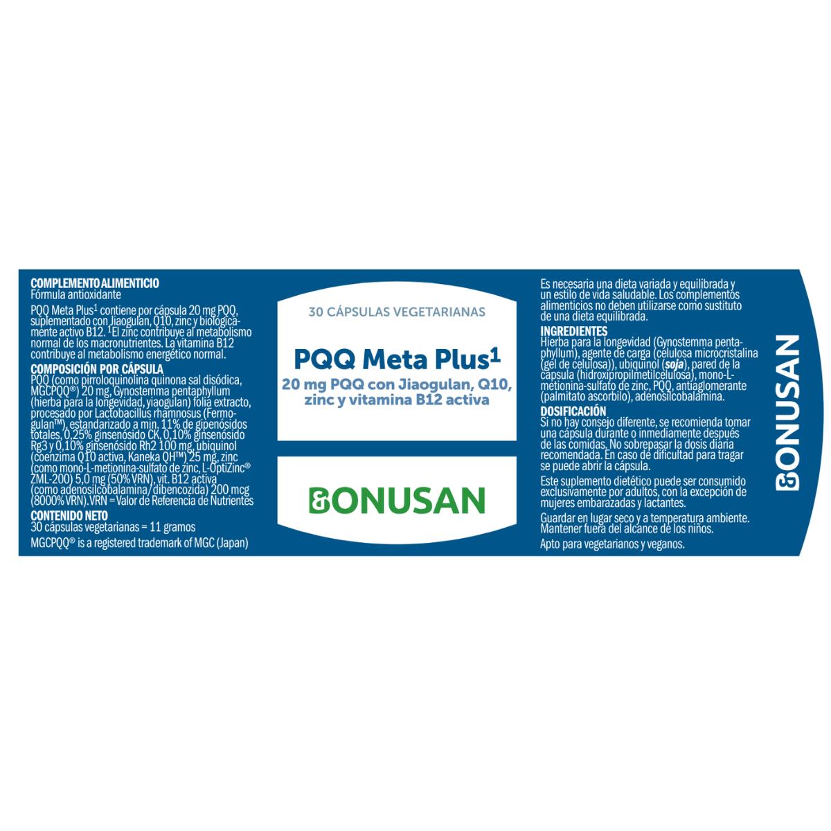 PQQ Meta Complex Bonusan 30 cápsulas