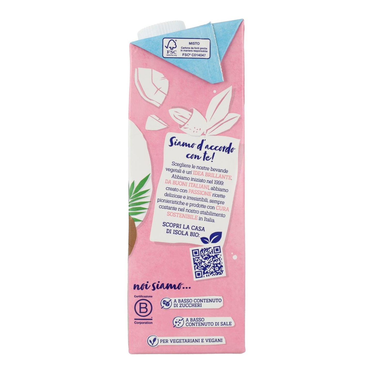 Bebida Biológica de Coco e Amêndoa Isola Bio 1 L