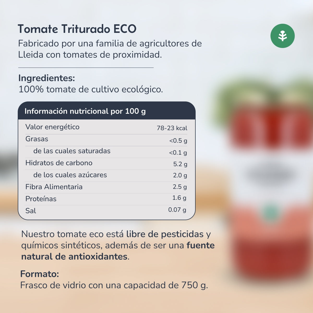 Tomates Triturados ECO Planeta Huerto 670 g