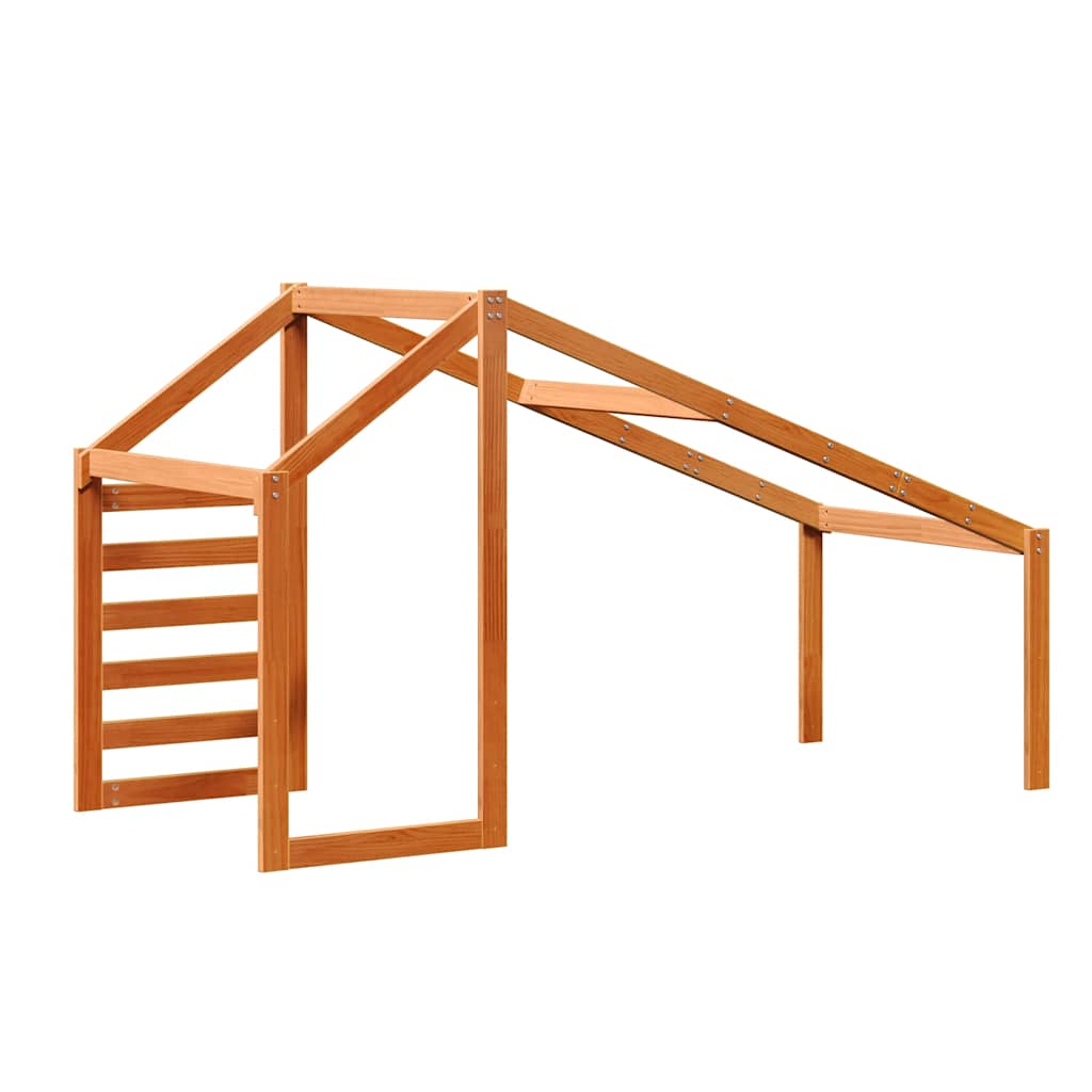 Techo De Cama Infantil Madera Maciza Pino Marrón 188x82x113 Cm_5