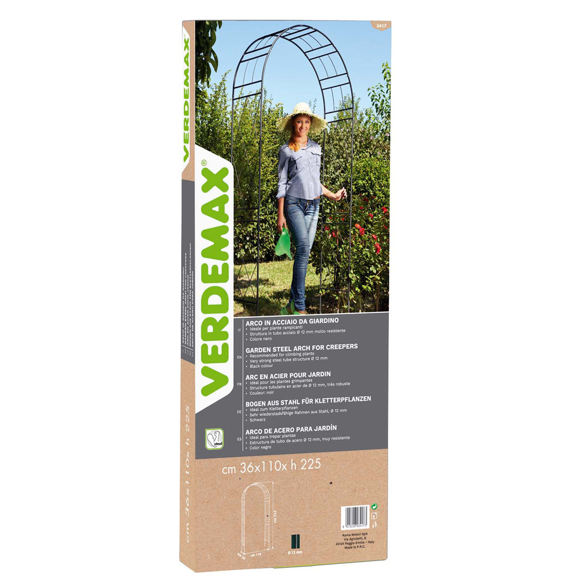 Arco decorativo em aço Verdemax