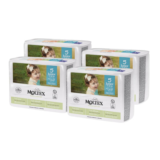 Pack poupança fraldas T5 (13-18 kg) Moltex Pure & Nature, 176 unidades