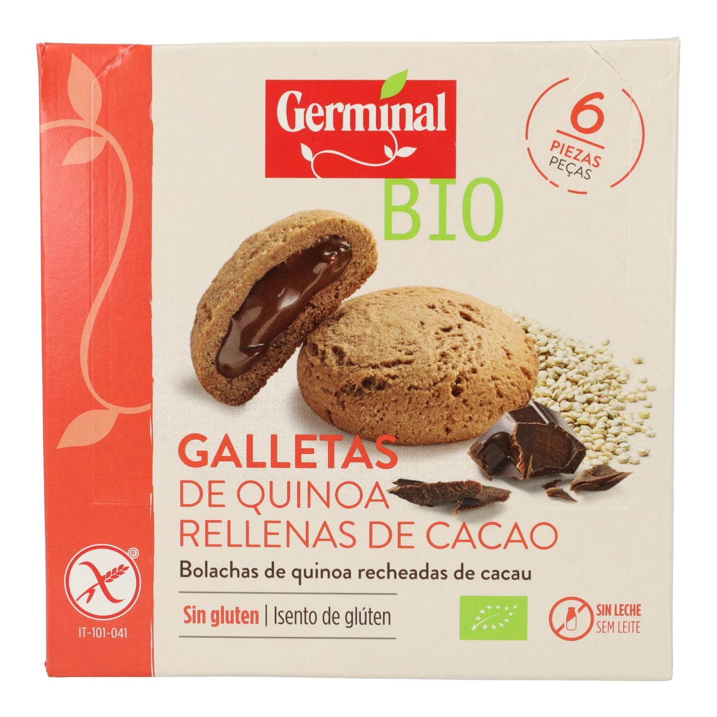 Bolachas de Quinoa Recheadas com Creme de Cacau Germinal 200g