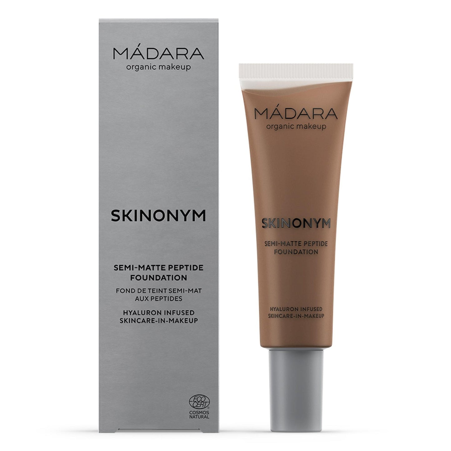 Base Peptídica Semi-Matte Skinonym #90 Castanho, Mádara 30 ml