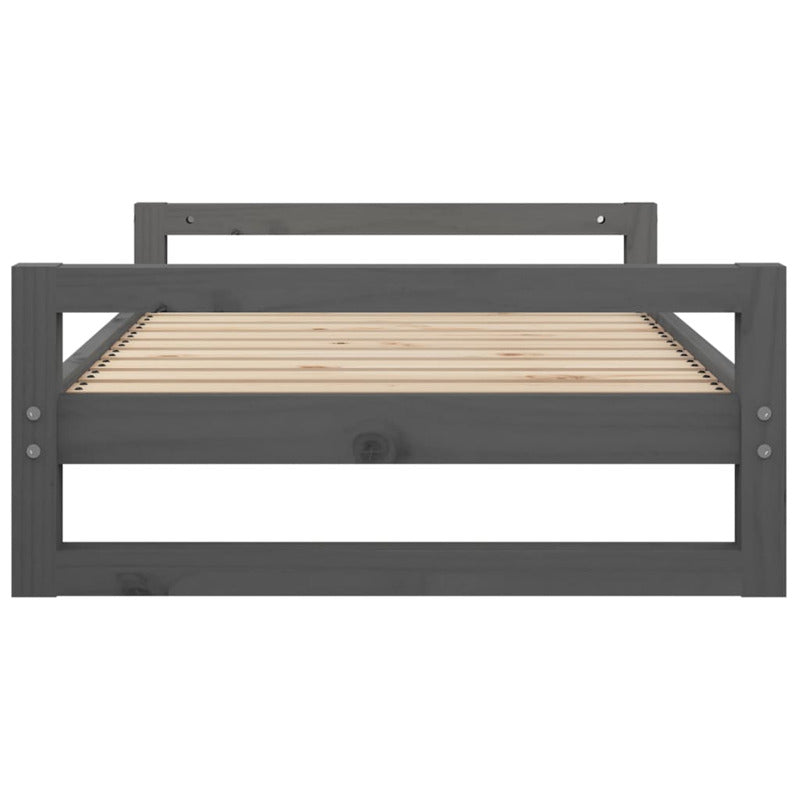 Vidaxl Cama Para Perros Madera Maciza De Pino Gris 95,5x65,5x28 Cm_5
