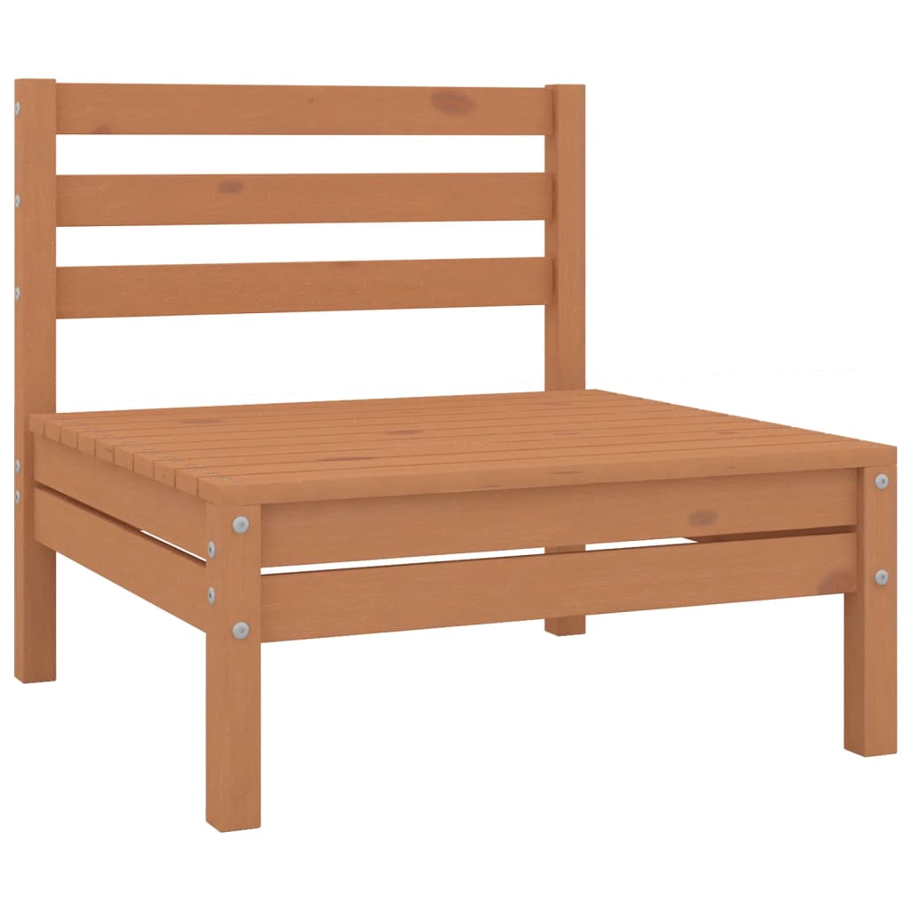 Juego Muebles De Jardín 6 Pzas Madera Maciza Pino Marrón Miel / Vetonek_5