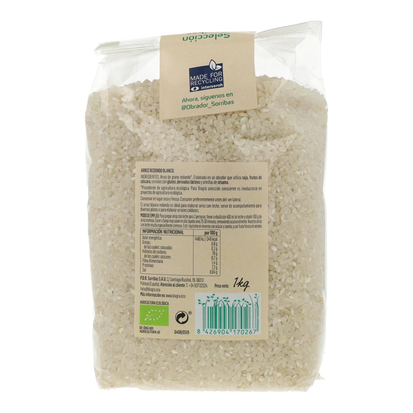 Arroz branco BIO Biogrà, 1 Kg