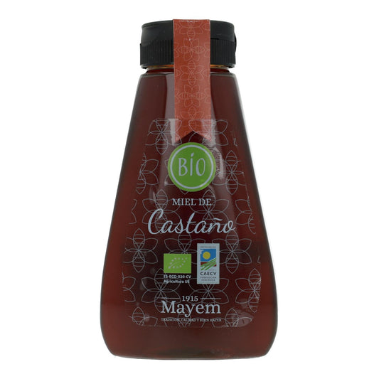 Mel de castanha biológico Mayem anti-gotejamento 350 g