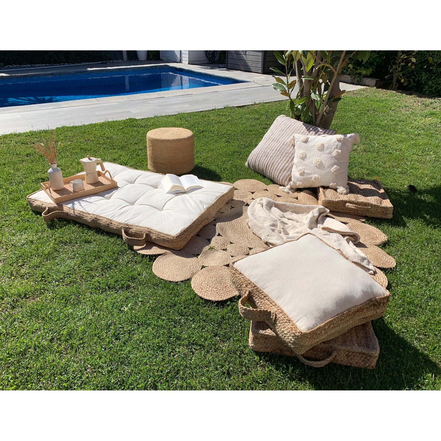 Almofada para palete Jute-Alg 120X80X10 cm - Cru
