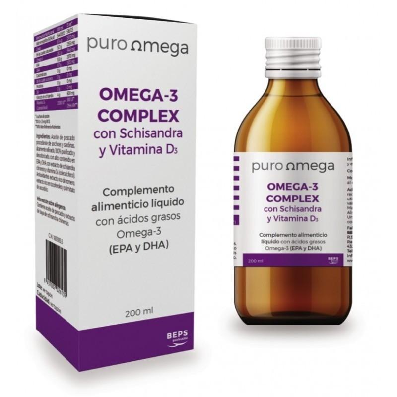 Complexo Ómega-3 com Schisandra e Vitamina D3 Ómega Puro 200 ml