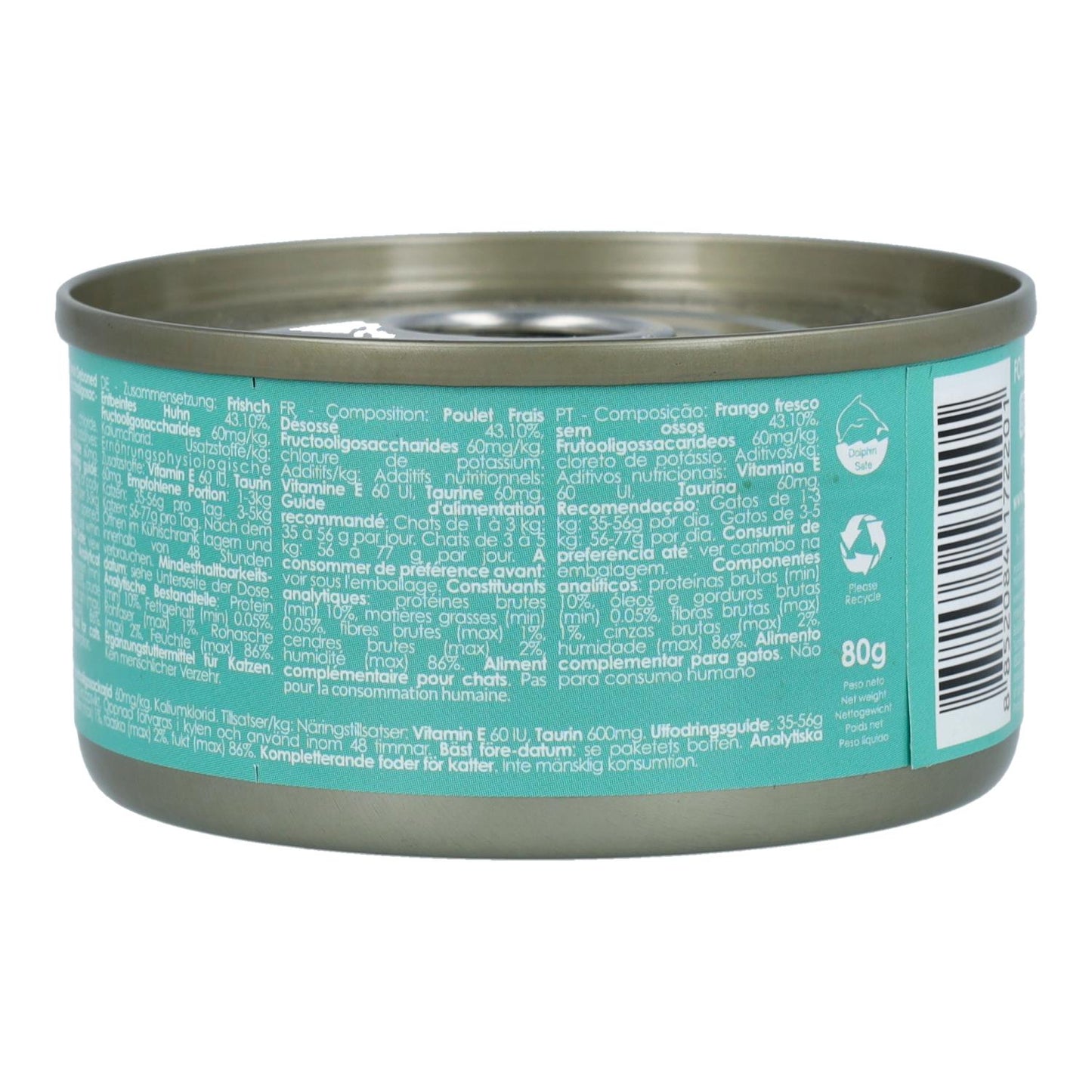 Kit Cat Can Toppers - Classic Chicken 80g Ração húmida para gatos em gelatina